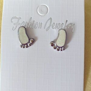 Baby feet stud earrings